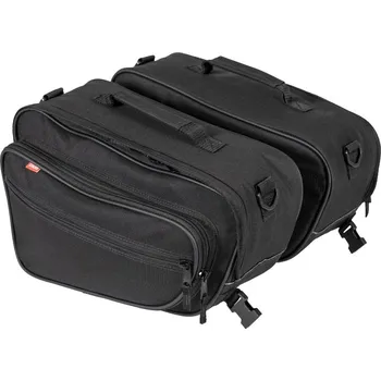 Zavazadlo na motocykl LOUIS Boční brašny na motorku černé 2 x 15 l