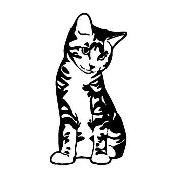 Samolepící dekorace SAMOLEPKA Koťátko 006 pravá (01 - černá) NA AUTO, NÁLEPKA, FÓLIE, POLEP, TUNING, VLASTNÍ TEXT, TISK, AUTOSAMOLEPKY.cz, POLEPY, OBRÁZEK, LOGO, SAMOLEPKY