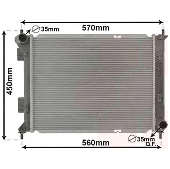 Chladič motoru chladic 1.4CRDi, 1.6CRDi [480*370*16]