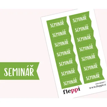 samolepka Fleppi Samolepky Školní - seminář Barva samolepek: zelená