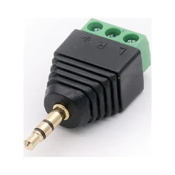 Elektrický konektor Audio konektor jack 3.5mm stereo vidlice samec se svorkovnicí