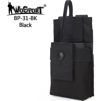 Airsoft Wosport WST MOLLE sumka na vysílačku / PMR – Černá