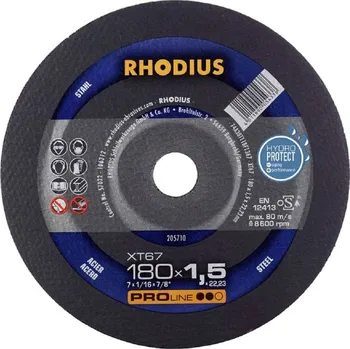 Řezný kotouč Rhodius PROline XT67 205710 řezací kotouč 180 mm