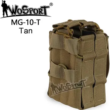 Airsoft Wosport Sumka Double MOLLE na dva zásobníky M4/M16 otevřená - písková