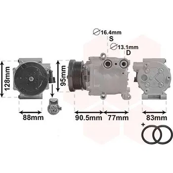 Kompresor klimatizace Kompresor, klimatizace VAN WEZEL 1800K434