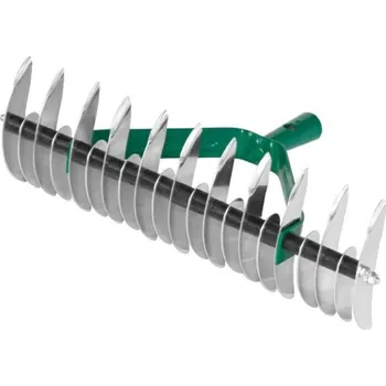 Hrábě Ruční provzdušňovač trávníku zelený/stříbrný