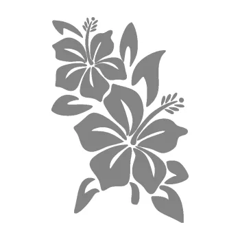 Samolepící dekorace SAMOLEPKA Květina dekor 033 pravá ibišek (17 - šedá) NA AUTO, NÁLEPKA, FÓLIE, POLEP, TUNING, VLASTNÍ TEXT, TISK, AUTOSAMOLEPKY.cz, POLEPY, OBRÁZEK, LOGO, SAMOLEPKY