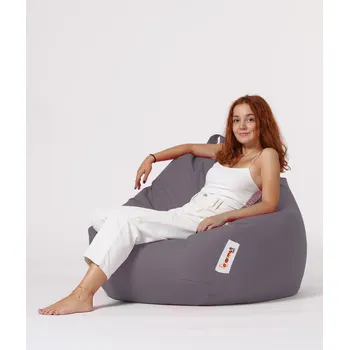 Sedací pytel ASIR Sedací vak zahradní PREMIUM XXL šedý