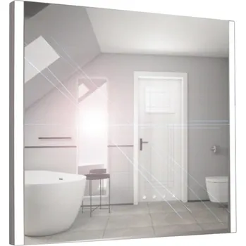 Zrcadlo BPS-koupelny Zrcadlo závěsné s LED osvětlením po bocích Nikoletta LED 2 Typ: bezdotykový vypínač s pohybovým senzorem, Rozměry (cm): 80x65 - (Nikoletta LED 2/80)