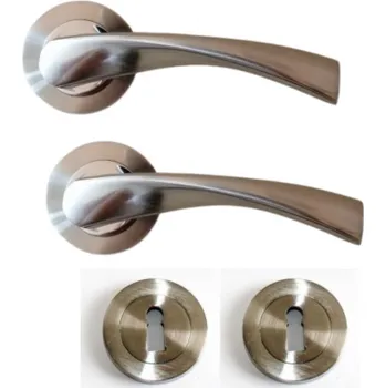 Dveřní kování Kování rozetové na klíč NIKL-SATINA Ostatní 14955