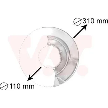 Autodíl Ochranný plech proti rozstřikování, brzdový kotouč VAN WEZEL 5874371