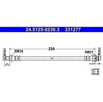 Brzdová hadice Brzdová hadice ATE 24.5125-0230.3