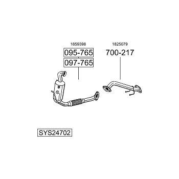 Filtr pevných částic filtr pevných čás. výroba AS Bosal 97-765A