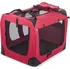 přepravka pro zvíře JK ANIMALS Přepravní plátěný box XXL 91 x 63 x 63 cm červený