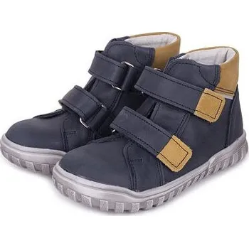 Dívčí tenisky Vlnka Dětské kožené tenisky na suchý zip Pepe modrá velikost obuv dětské 35