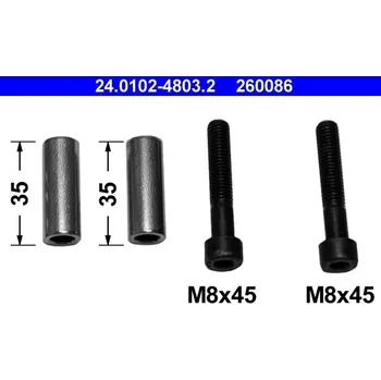 Brzdový třmen Sada vodicích pouzder, brzdový třmen ATE 24.0102-4803.2