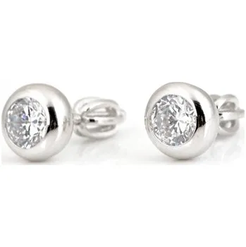 Náušnice Stříbrné náušnice pecičky se zirkony STNAU1360F