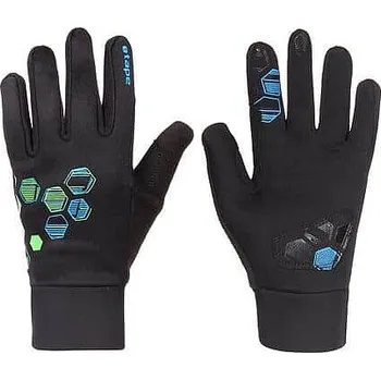 Cyklistické rukavice Etape Puzzle WS dětské rukavice černá-zelená Velikost oblečení: 11-12