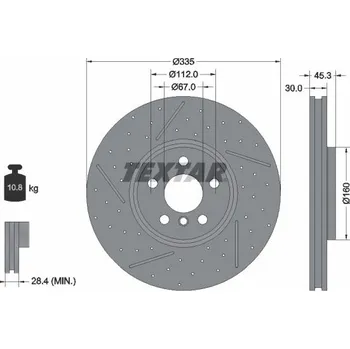 Brzdový kotouč Brzdový kotouč TEXTAR 92317105