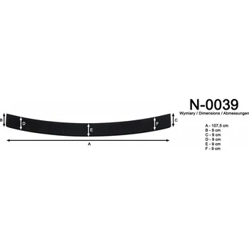 Lišta karosérie Rider Kryt prahu pátých dveří Suzuki SX4 S-Cross 2013-2021, tvrzený plast