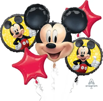 Balónek Amscan Mickey Mouse sada balónků červená/žlutá/černá 5 ks