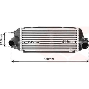 Chladič motoru intercooler 1.7 CRDI [350*150*88]