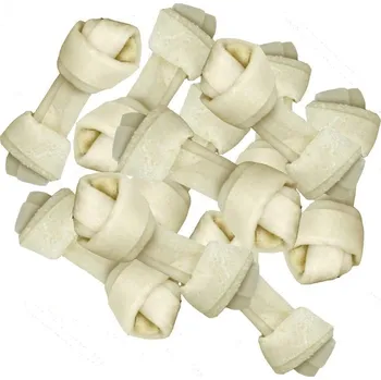 Péče o psí chrup Akinu Uzel bílý z kůže 10cm 1ks