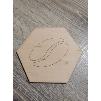 Podtácek Dřevěný podtácek č.09 - Zrnko kávy