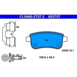 Sada brzdových destiček, kotoučová brzda ATE 13.0460-2757.2