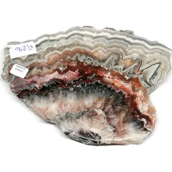 Sběratelství Achát krajkový, exklusivní obrovský plátek, 13 x 10 x 1,2