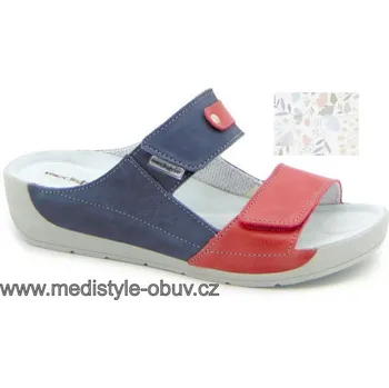 Dámská zdravotní obuv MEDISTYLE IVANA 2I-B19-5 modro-červená vel.37-43, modrá - 39