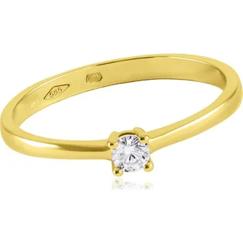 Prsten Cutie Jewellery Zlatý zásnubní prsten se zirkonem model Z8008 vel. 56 – zlatý šperk ryzosti 585/1000 v Dárkovém balení s Certifikátem GLRYB-56-31591