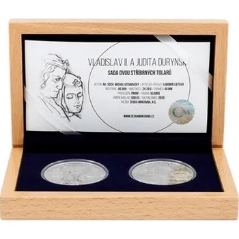 Sada dvou tolarů Královské dvojice - Vladislav II. a Judita Durynská proof