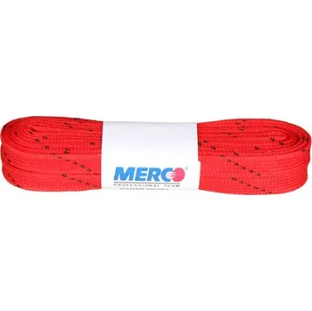 Tkaničky do bot Merco PHW-10 tkaničky do bruslí voskované červená délka 180 cm