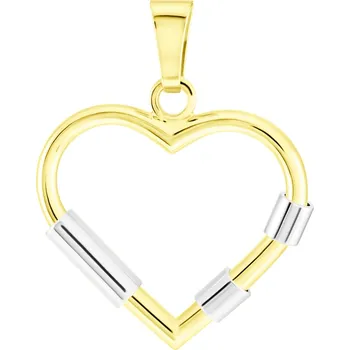 Přívěsek GEMMAX Original – garance kvality Zlatý přívěsek Srdíčko – zlatý šperk ryzosti 585/1000 v Dárkovém balení s Certifikátem GLPCN-43891