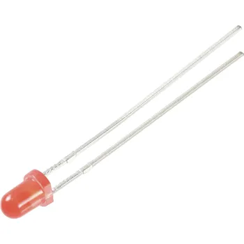 Polovodič TRU COMPONENTS LED s vývody červená kulatý 3 mm 330 mcd 30 ° 12 mA 5 V