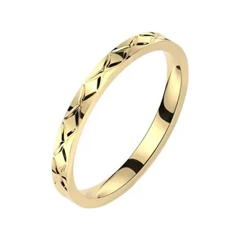 Prsten Dámský jednoduchý zlacený prsten