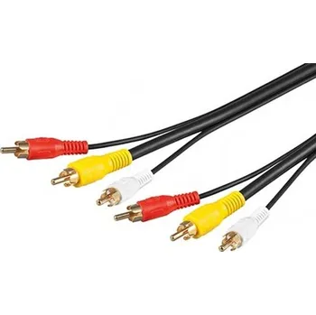 Audio kabel OEM Kabel propojovací 3x cinch(M) - 3x cinch(M), 1,5m 11.92.4541