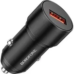 CL adaptér Borofone (BZ19A) 1x USB, 18W, QC 3.0 black