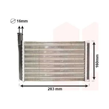 Výměník tepla Výměník tepla, vnitřní vytápění VAN WEZEL 58006061