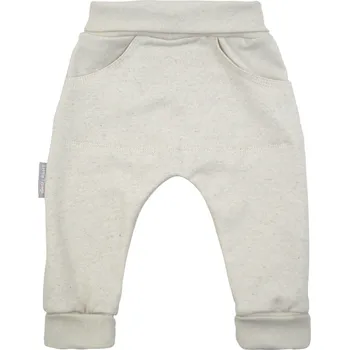 krémové tepláčky z recyklovaného úpletu