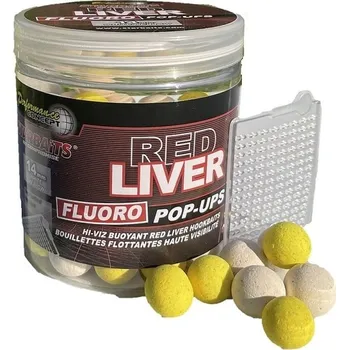 Návnadové aroma Starbaits Plovoucí Boilie Fluo Pop Red Liver 14mm 80g
