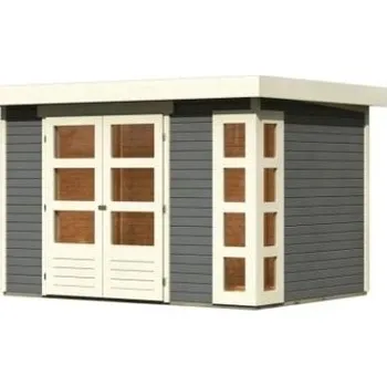 dřevěný domek KARIBU KERKO 4 (82929) šedý