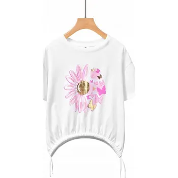 GLO STORY DÍVČÍ TRIČKO "DAISY" Barva: bílá, Velikost: 122/128