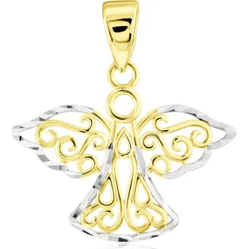 Přívěsek GEMMAX Zlatý přívěsek Andílek – zlatý šperk ryzosti 585/1000 v Dárkovém balení s Certifikátem GLPCN-41951