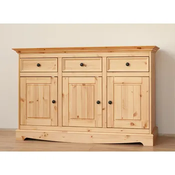 Komoda KATMANDU Dřevěná komoda Belluno Elegante, pouštní písek, borovice, rozměr 85x130x45cm