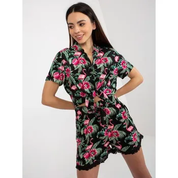 Dámské kraťasy Dámské šortky s potiskem SUBLEVEL černo fialové