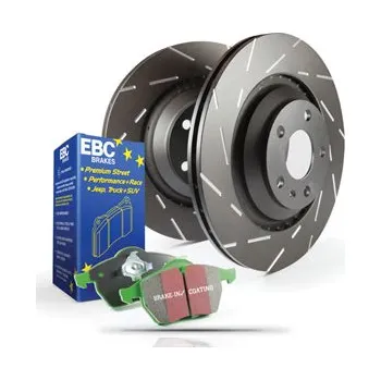 Brzdový komplet Přední sada EBC PD06KF209 - Brzdové kotúče Ultimax Grooved + brzdové dosky Greenstuff