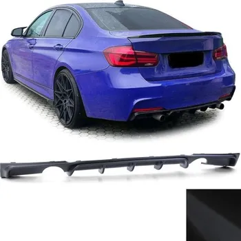 Tuning Zadní difuzor matná s výfukom na obou stranách pro . BMW 3 Series F30 11-19