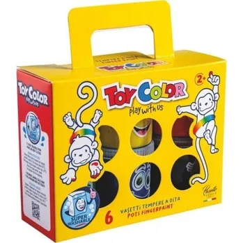 Vodová barva Prstové barvy KORAL Toy Color 6 barev 80ml